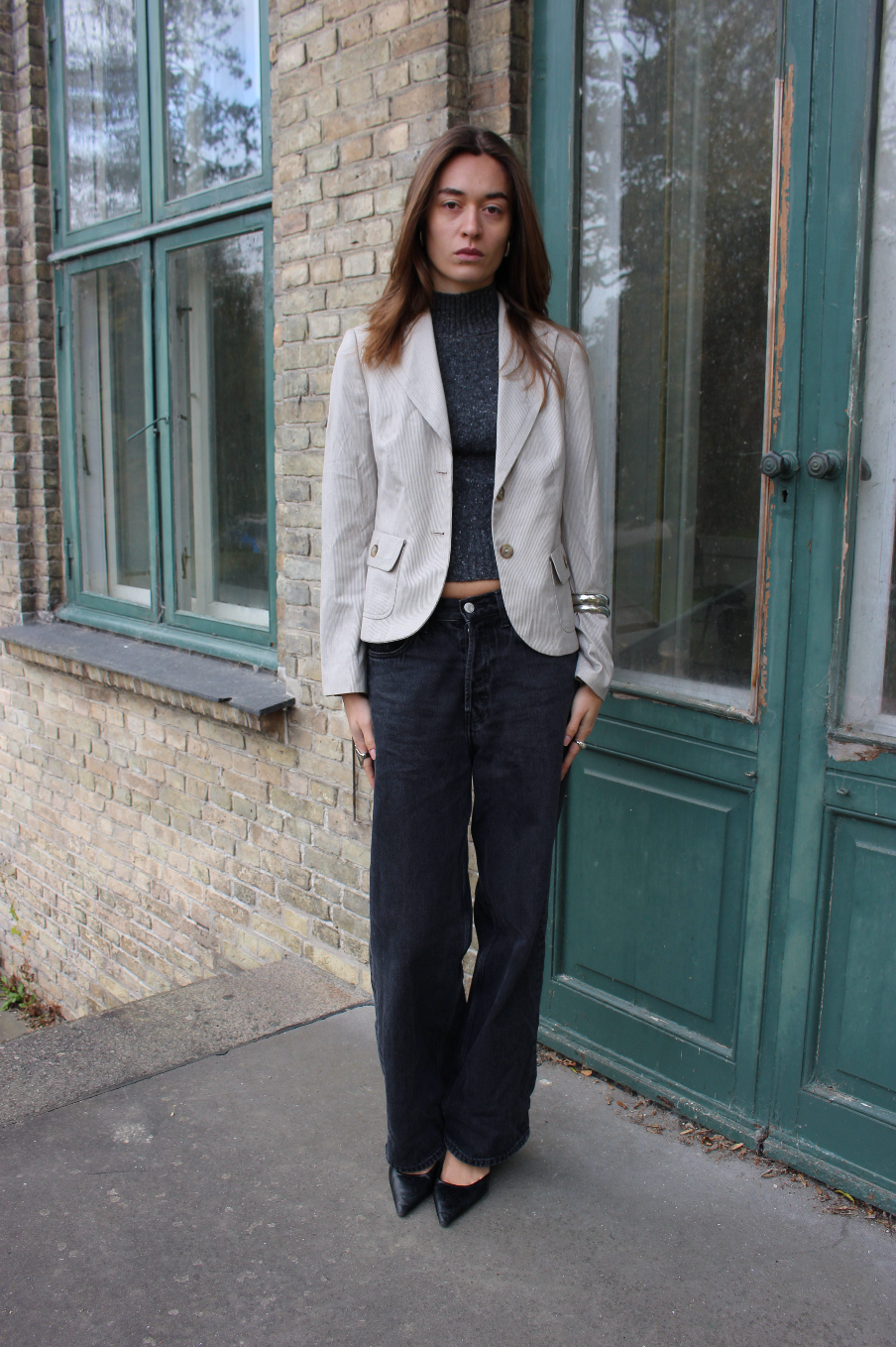 Figursyet blazer m. striber