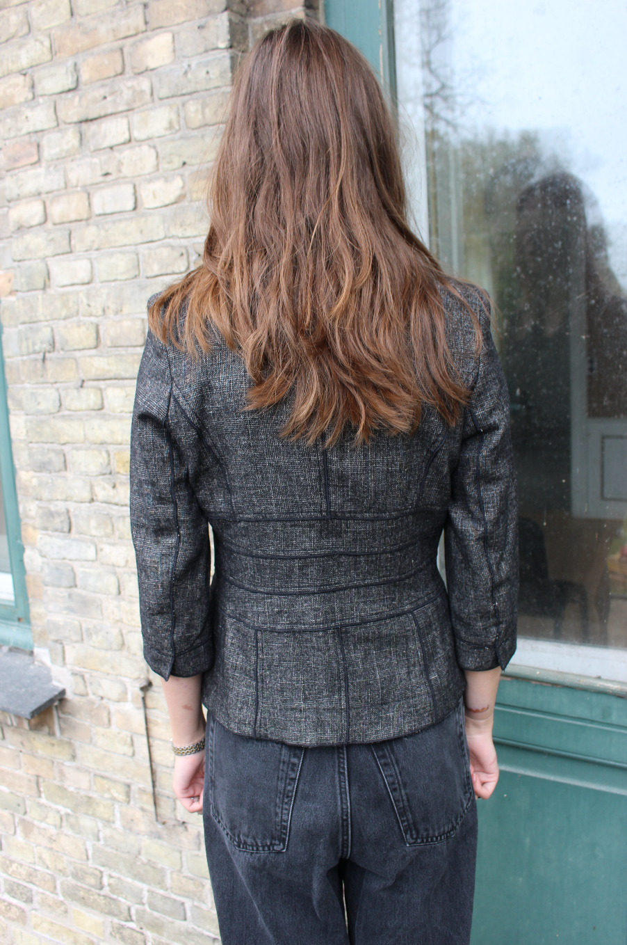 Figursyet blazer i uld