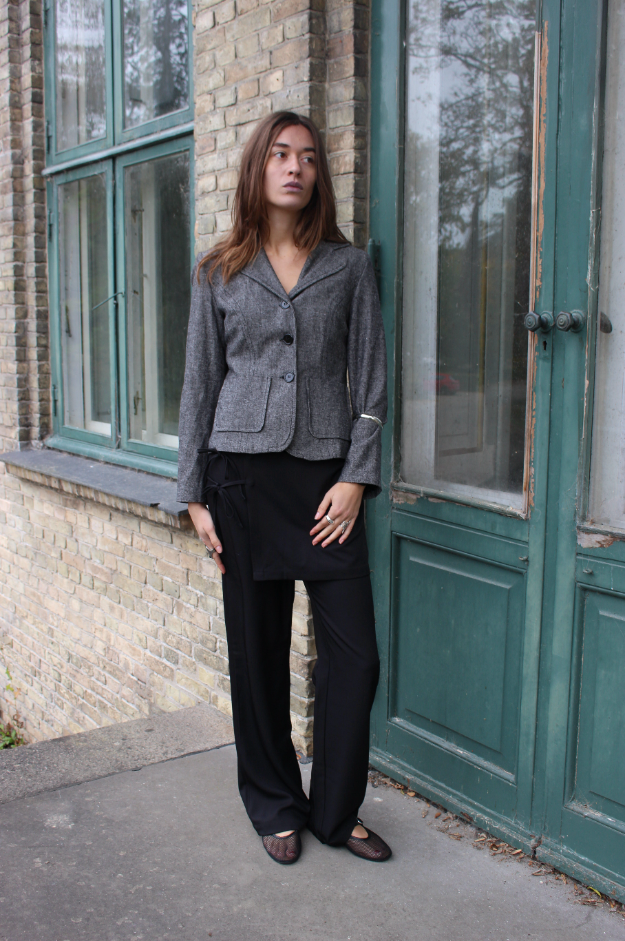 Figursyet blazer i uld