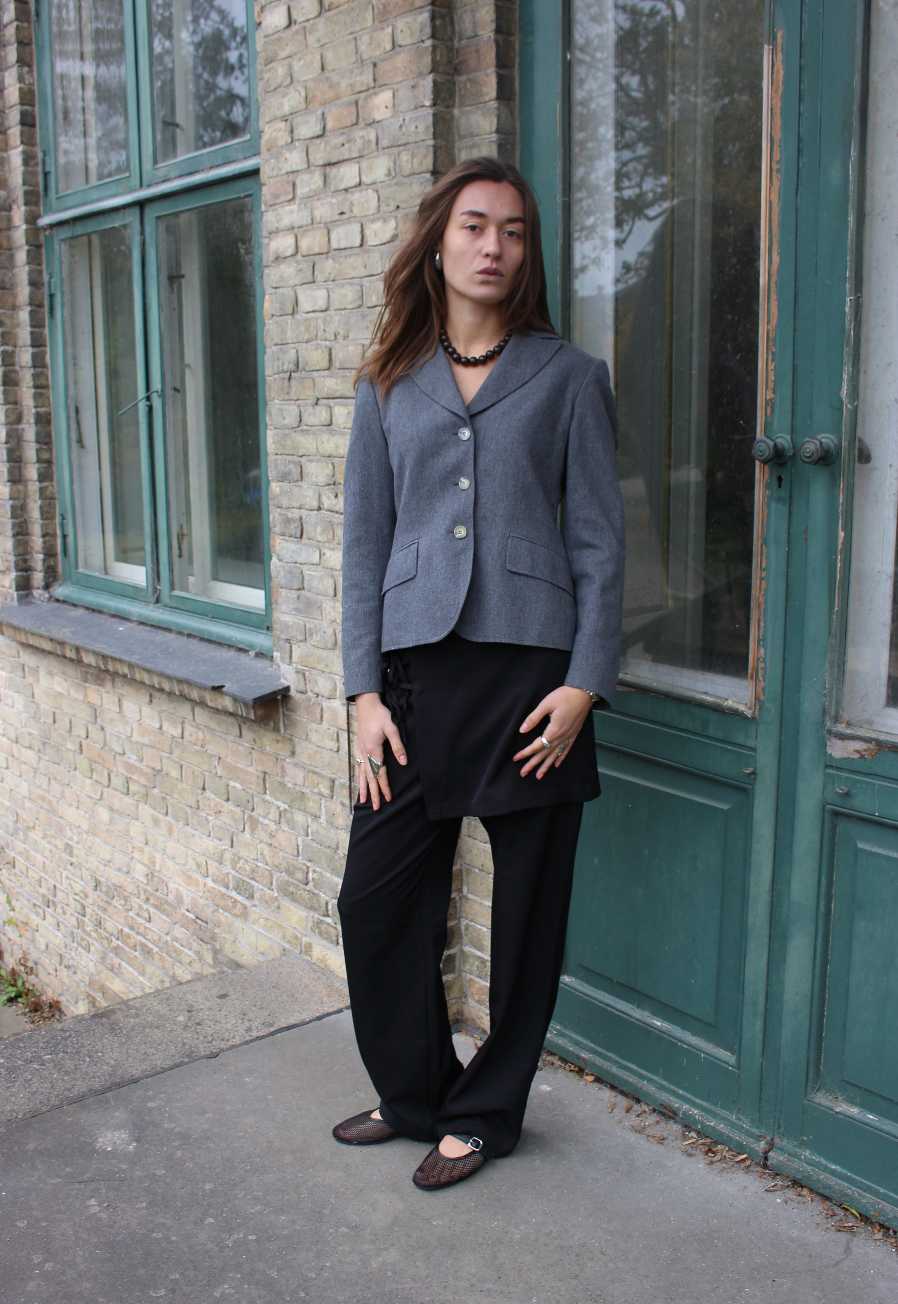 Figursyet blazer i uld