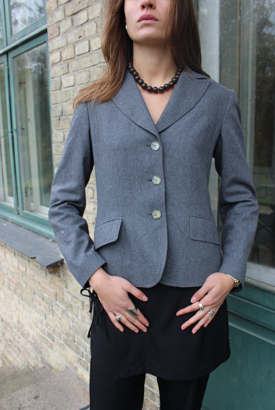 Figursyet blazer i uld