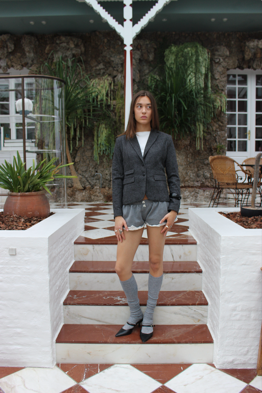 Figursyet blazer i uld