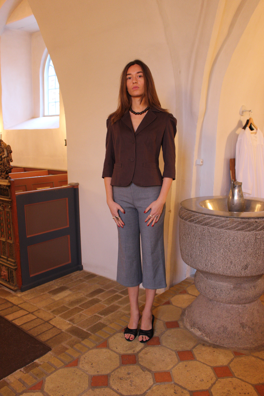 Cropped blazer top