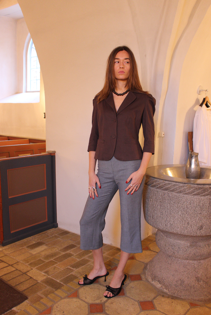 Cropped blazer top