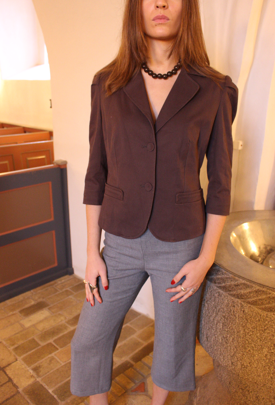 Cropped blazer top