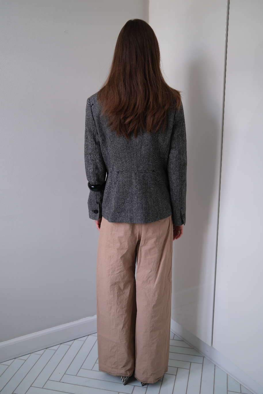 Figursyet blazer i uld