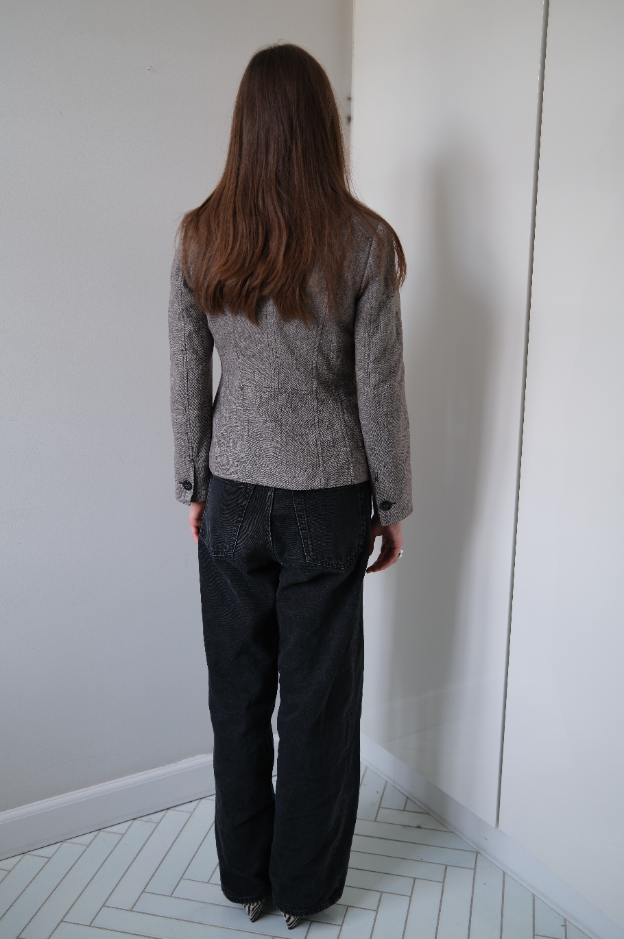 Figursyet blazer i uld