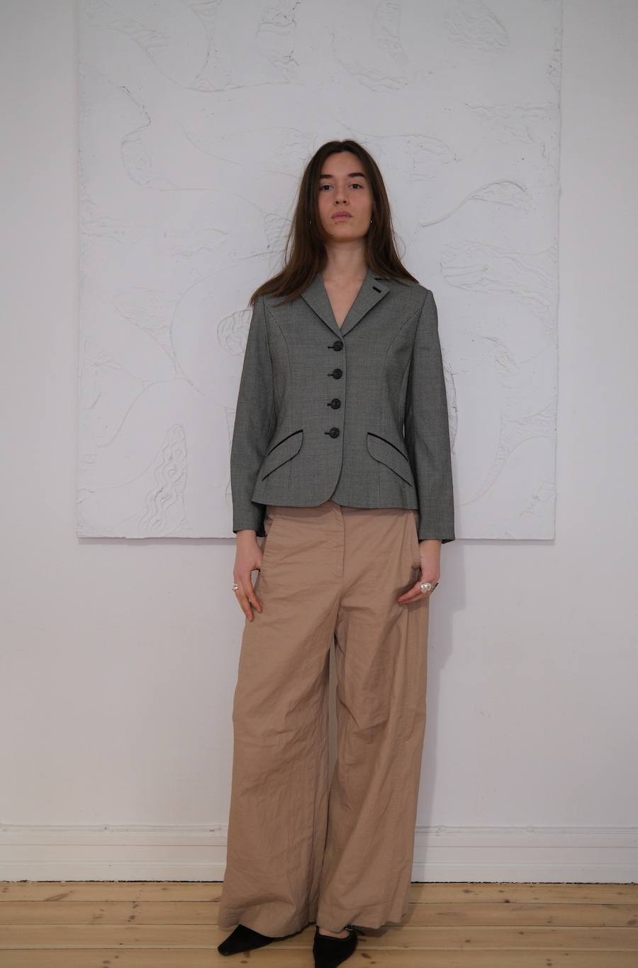 Figursyet blazer i uld