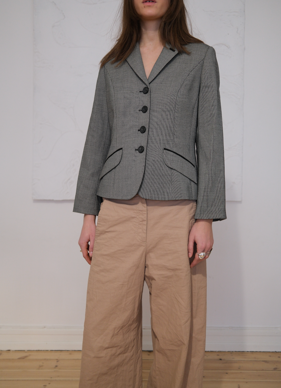 Figursyet blazer i uld