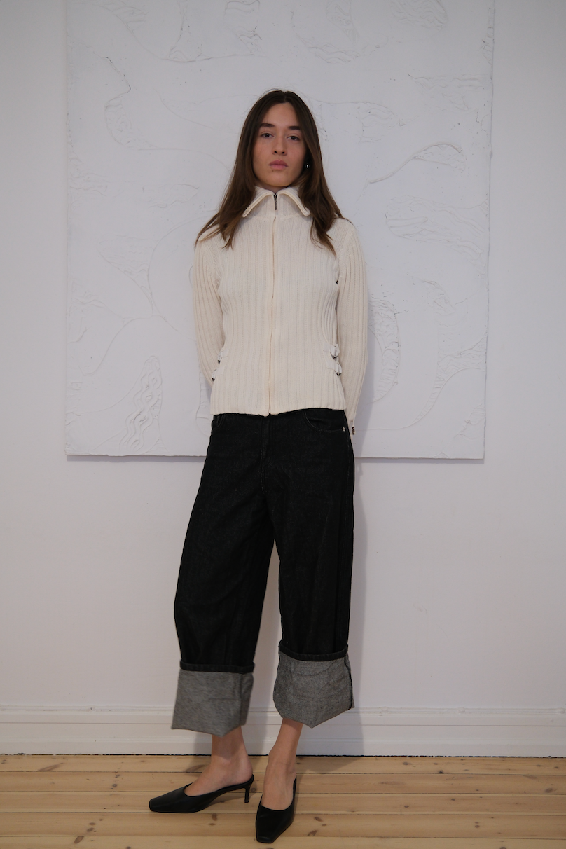 Cardigan m. lynlås