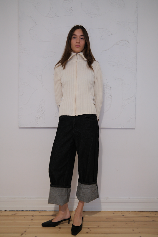 Cardigan m. lynlås
