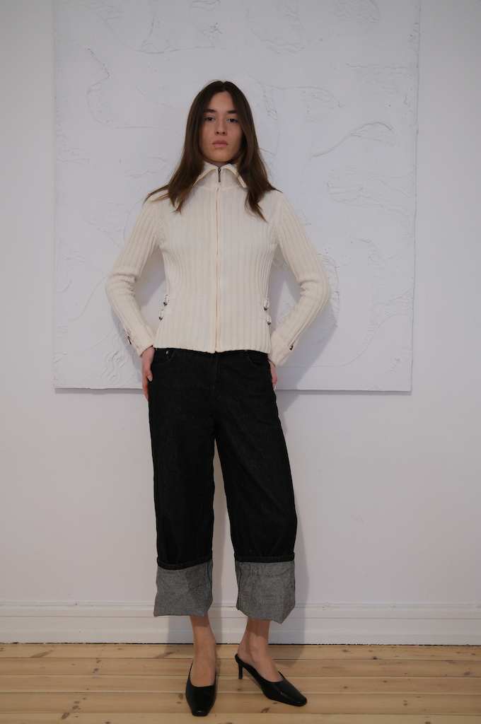 Cardigan m. lynlås